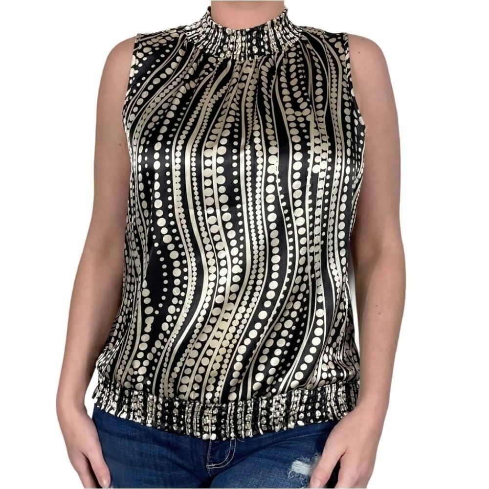 Sere Nade New York Ruffled Neck Line Tank Top